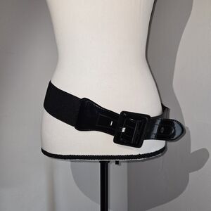 🎄Black Wide Belt with Buckle